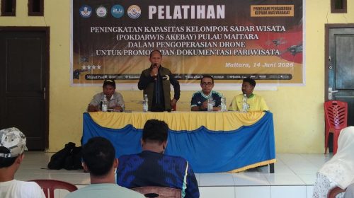 Unkhair Bikin Pelatihan Penggunaan Drone terhadap Pokdarwis Akebay, Maitara
