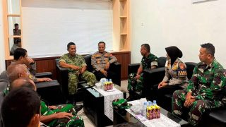 Perkuat Sinergitas, Kapolres Halmahera Tengah Berkunjung ke Dandim 1512 Weda