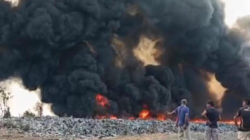 Kebakaran Hebat di TPA Buku Deru Deru Takome, Ternate