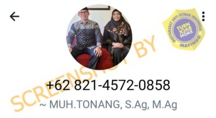[SALAH] Akun WhatsApp Kakanwil Kemenag Sulsel Tawarkan Bantuan