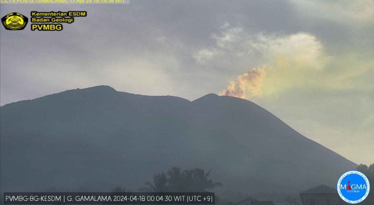 Gunung Ruang Meletus, Gamalama Waspada, Warga Diminta Tidak Berada di Radius 1,5 KM