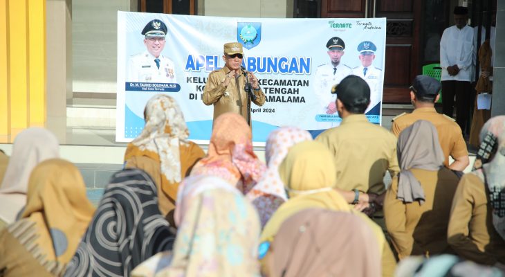 Pimpin Apel Gabungan di Ternate Tengah, Wali Kota Ingatkan Soal Pelayanan dan Sampah