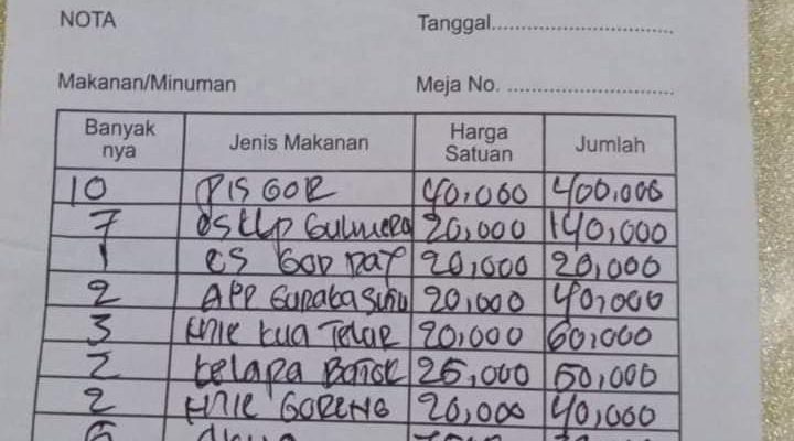 Viral, Pisang Goreng 10 Porsi di Pantai Toboko-Mangga Dua, Ternate 400 Ribu 