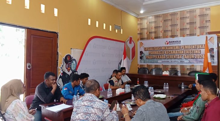 Bawaslu Kepulauan Sula Sosialisasi Mekanisme Pembentukan Panwaslu Kecamatan Existing pada Pilkada 2024