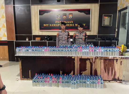 Polda Maluku Utara Gagalkan Penyelundupan Ratusan Miras di Ternate Tanpa Pemilik