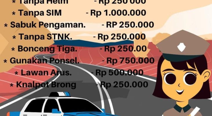 [HOAKS] Poster Denda Tilang saat Operasi Pekat Kie Raha 2024