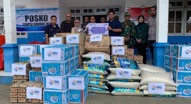 BRI Salurkan Bantuan ke Korban Erupsi Gunung Ibu, Halmahera Barat 