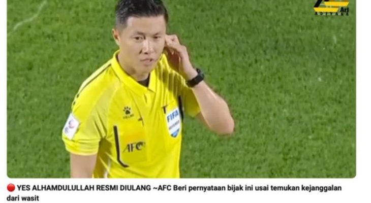 [HOAKS] Pertandingan Indonesia Vs Uzbekistan Diulang karena Ada Kecurangan