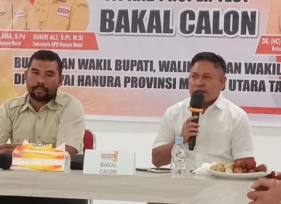 Nuryadin Ahmad Calon Bupati Halmahera Tengah Ikut Fit And Proper Test Harap Dapat Rekomendasi Partai Hanura