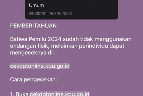 [SALAH] Beredar Undangan Fisik Pencoblosan Pemilu 2024 Ditiadakan
