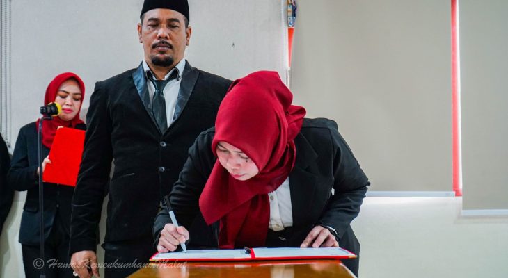 Kanwil Kemenkumham Maluku Utara Gelar Pelantikan Notaris Pengganti