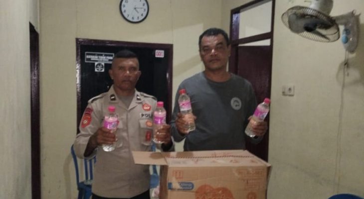Polres Kepulauan Sula Sita Puluhan Botol Captikus dari Kapal Permata Obi