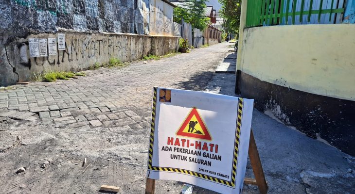 Dinas PUPR Kota Ternate Mulai Kerjakan Proyek Saluran Lingkungan