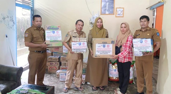 DPPKB Kota Ternate Salurkan Bantuan ke Lokasi Banjir Bandang Kelurahan Rua