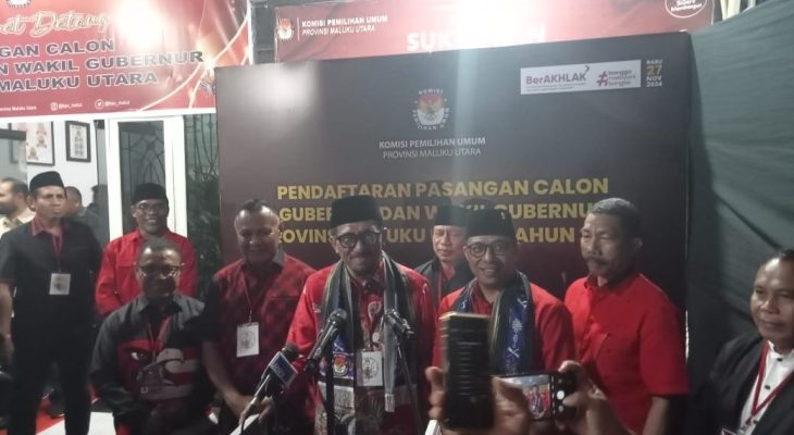 Husain Alting dan Asrul Resmi Mendaftar ke KPU Maluku Utara