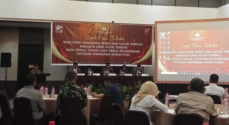 KPU Tetapkan 30 Anggota DPRD Kota Ternate Terpilih 2024-2029
