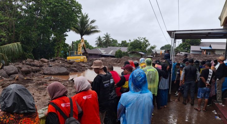 Alat Berat di Lokasi Banjir Bandang Kota Ternate Kesulitan BBM