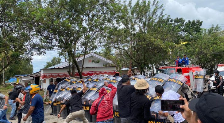Polres Taliabu Gelar Simulasi Kerusuhan Pemilu