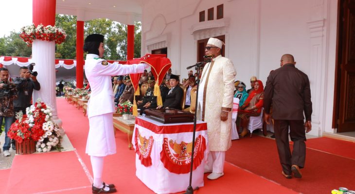 Wakil Bupati Kepulauan Sula Jadi Inspektur Upcara di HUT Ke-79 RI