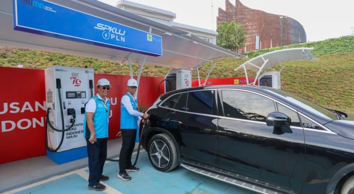 Selama Gelaran HUT RI di IKN, 18 SPKLU PLN Layani 340 Transaksi Pengisian Mobil Listrik