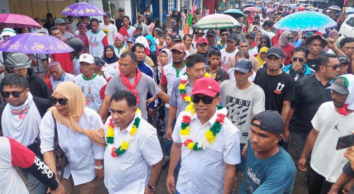 Relawan dan Simpatisan Antar SB-JADI Mendaftar ke KPU Morotai