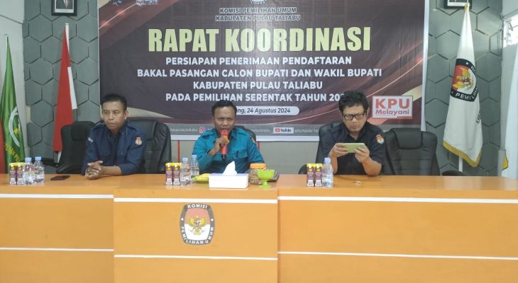KPU Nyatakan Semua Paslon Bupati dan Wakil Bupati Pulau Taliabu Penuhi Syarat