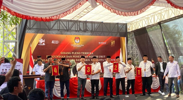 Ini Nomor Urut Pasangan Calon Pilwako Ternate