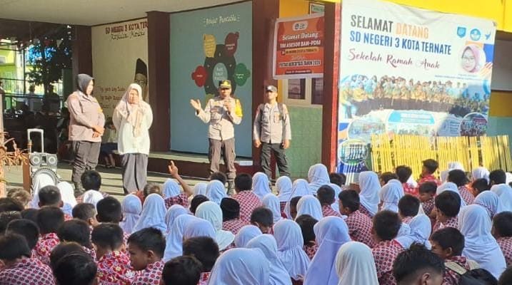 Polres Ternate Sosialisasi Bahaya Perundungan ke Siswa SD