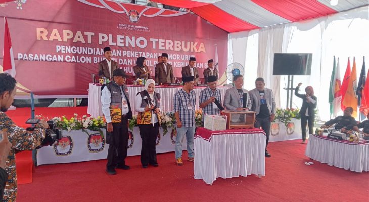 Pengundian Nomor Urut Paslon Pilkada Kepsul, Calon Nonpartai Dapat Nomor 1