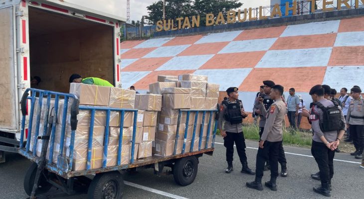 Polda Malut Kawal Ketat Distribusi Surat Suara Pilkada ke Kabupaten Kota