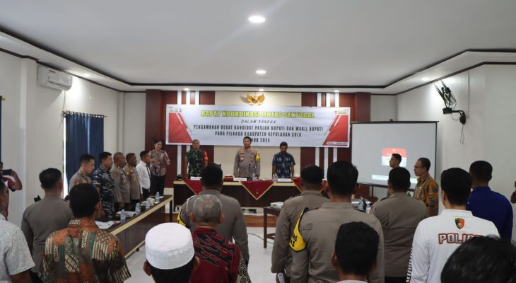 Polres Kepulauan Sula Rapat Koordinasi Amankan Debat Kandidat Calon Bupati dan Wakil Bupati