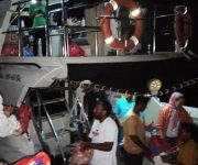 Speedboat saat berlabuh di Pelabuhan Bakiki Desa Tolong Kecamatan Taliabu Utara