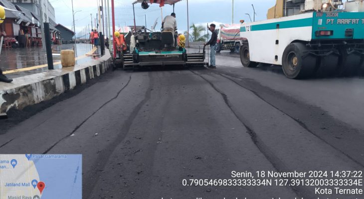 Pemkot Ternate Perbaiki Ruas Jalan di Kawasan Kuliner Belakang Jatiland Mall