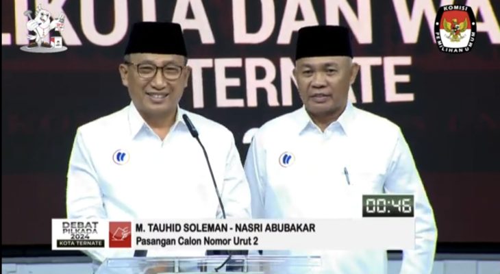 Tauhid-Nasri Tampil Meyakinkan di Debat Publik ke 2 Pilwako Ternate 