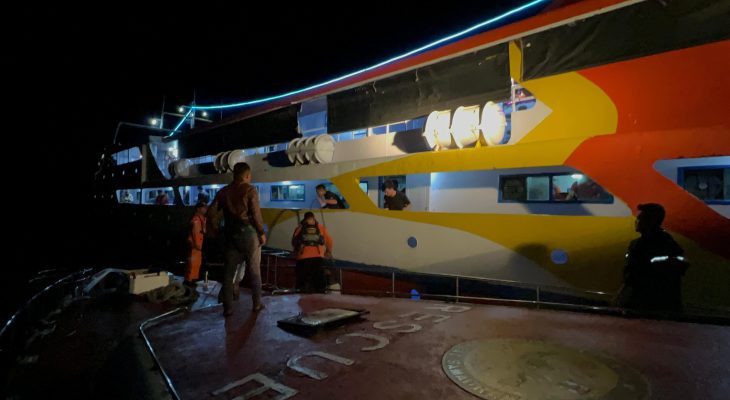 Kemudi Kapal Aksar Saputra 07 Rusak saat Berlayar dari Bacan tujuan Ternate