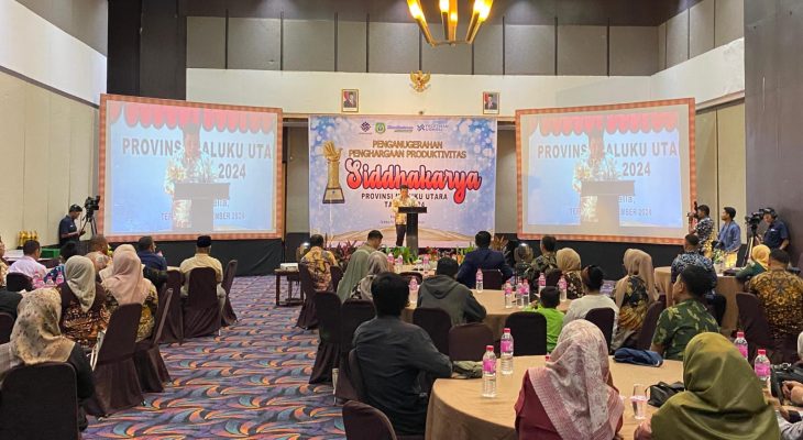 Disnakertrans Maluku Utara Gelar Acara Penganugerahan Penghargaan Produktivitas Siddhakarya 2024