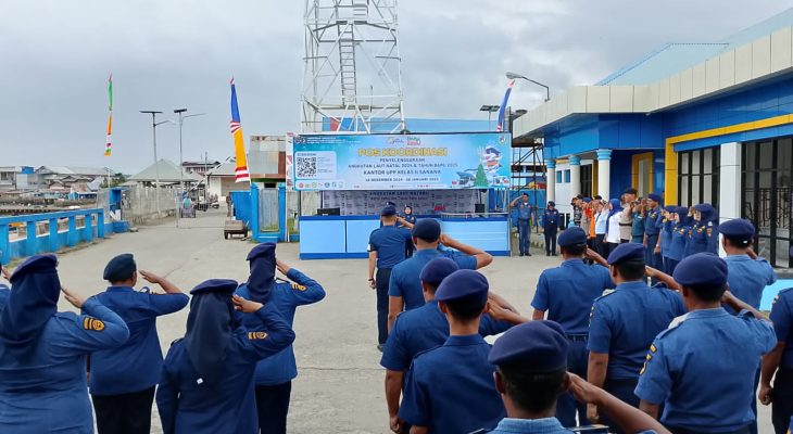 Sambut Liburan Nataru 2025, KUPP Kelas II Sanana Gelar Apel Kesiagaan dan Buka Posko