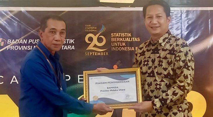 Bappeda Maluku Utara Dapat Penghargaan dari BPS