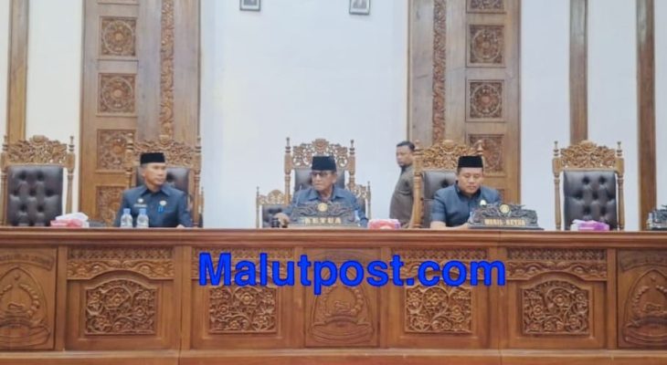 DPRD Taliabu Gelar Paripurna Penyerahan Ranperda Revisi RTRW 2026 – 2036