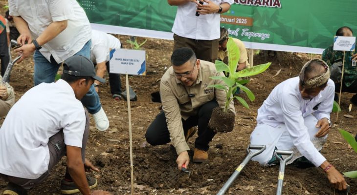 Wamen ATR/Waka BPN Tanam Pisang di Jembrana, Wujud Penataan Akses Tanah Ulayat Pertama di Indonesia