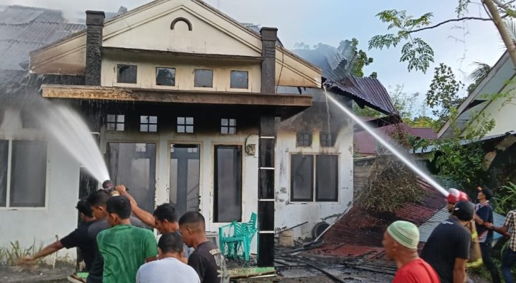 Gegara Kompor, Satu Unit Rumah ASN Halmahera Tengah Dilahap Si Jago Merah
