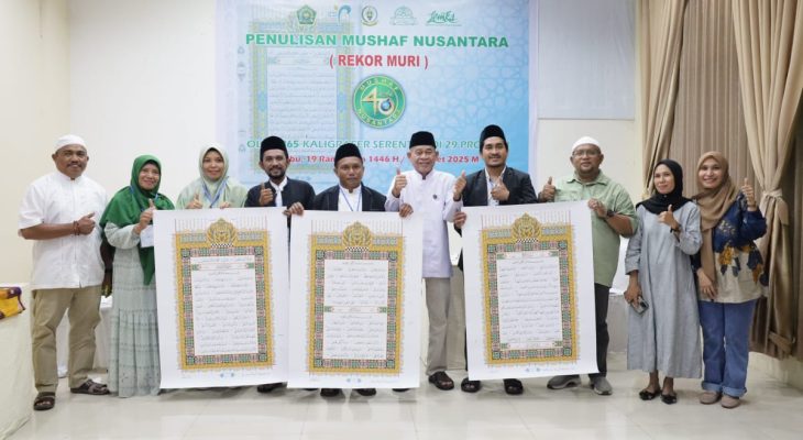 Tiga Kaligrafer Maluku Utara Berpartisipasi dalam Penulisan Mushaf Nusantara Serentak 