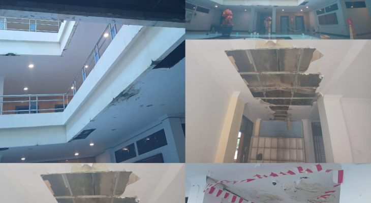 Plafon Kantor Gubernur Maluku Utara Makin Rusak dan Tak Terurus
