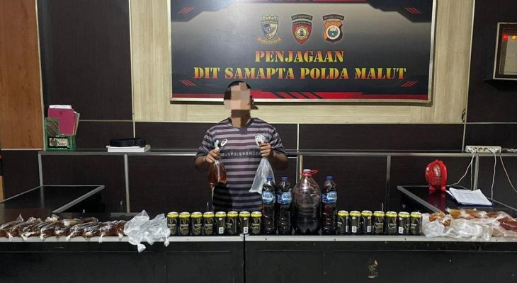 Polda Maluku Utara Tangkap Penjual Miras di Ternate
