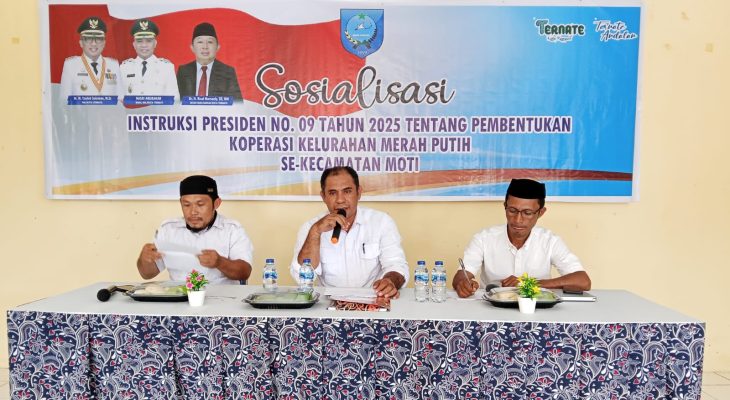 Pemerintah Kecamatan Pulau Moti Sosialisasi Pembentukan Koperasi Merah Putih