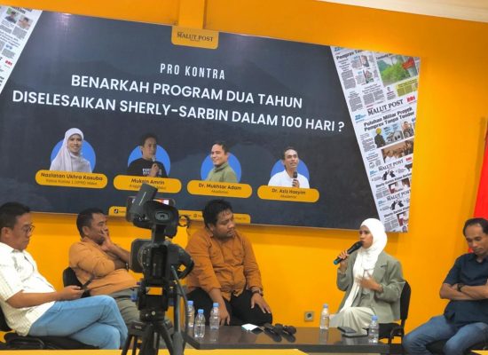Benarkah Program 2 Tahun Sherly-Sarbin Diselesaikan dalam 100 Hari?, Begini Kritik Nazlatan Kasuba Dalam Diskusi di Malut Post