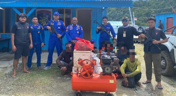 Polisi Tangkap Pelaku Bom Ikan di Perairan Obi, Halmahera Selatan