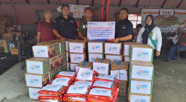 BRI Salurkan Bantuan untuk Korban Banjir di Halmahera Selatan