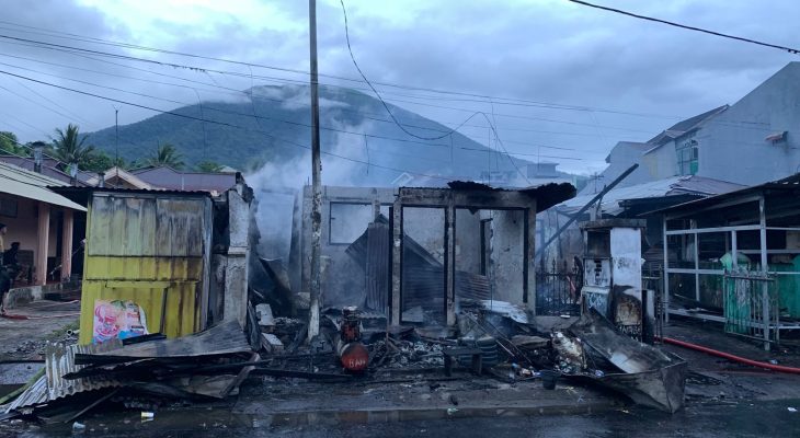 Satu Ruko di Ternate Ludes Terbakar, Diduga Akibat Tambal Ban Motor