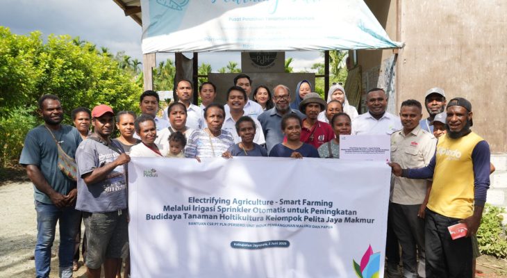 PLN UIP MPA Hadirkan Irigasi Sprinkler Otomatis untuk Peningkatan Budidaya Hortikultura Kampung Waibron